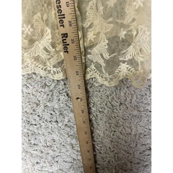 rue21 Crochet Baby Doll Crop Top Womens Large Open Knit Sheer Cami Boho Y2K - Picture 2 of 6